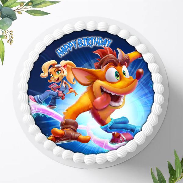 Crash Bandicoot Tortenaufleger Ø 20cm, 0088z